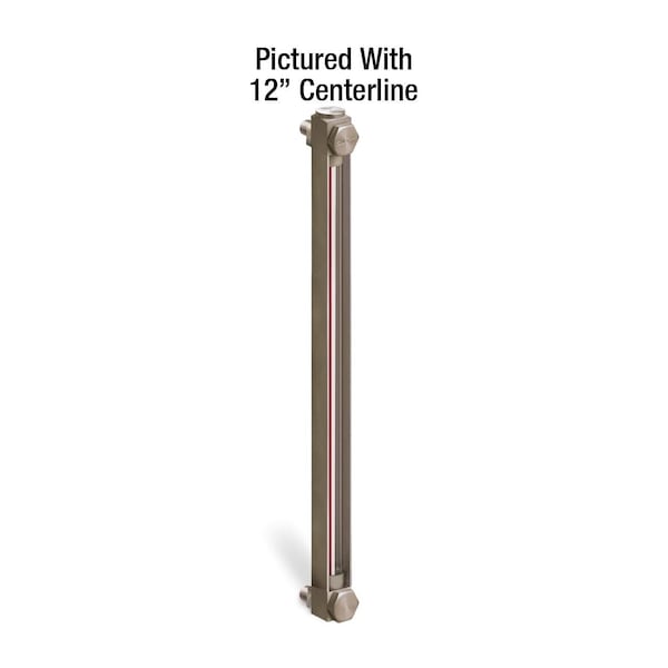 Oil-Rite 316Ss Liquid Level Gage, Dial Thermometer, 5in. Centerline Distance, Buna Seals, 1/2-20 Thread B5295-20500BB1W - main