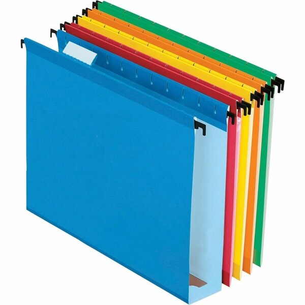 Pendaflex 1/5 Tab Cut Letter Recycled Hanging Folder, 8 1/2in x 11in, Capacity2" Expansion, Assorted, 20PK 6152X2ASST - main