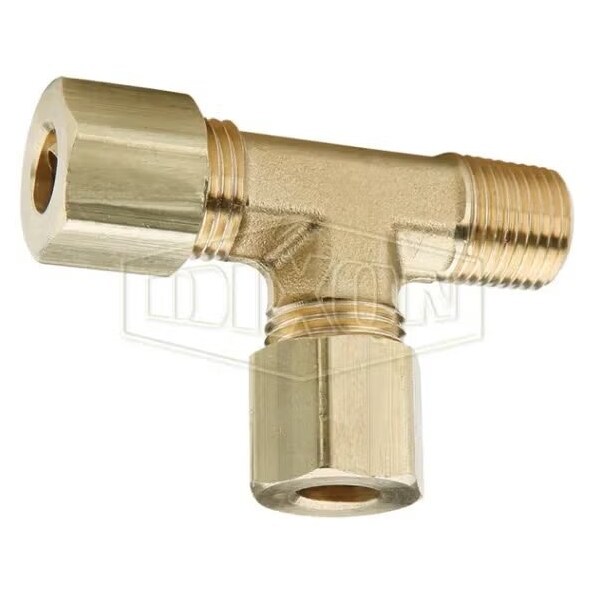 Dixon The Right Connection Tube-to-Pipe Run Tee, 1/4 in x 7/16-24 Nominal, Tube x Straight MPT End Style, 171C-0404 - main