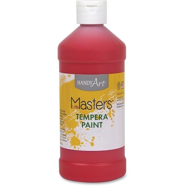 Handy Art Little Masters Tempera Paint, Red, 16 oz., 12PK 201720 - main