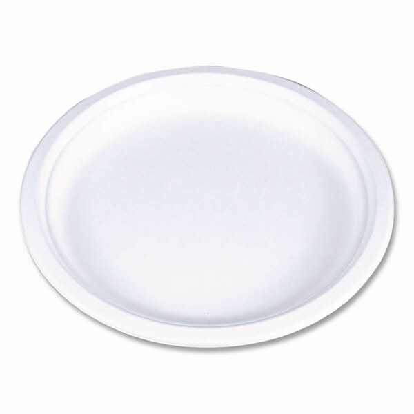 Sct ChampWare Molded Fiber Tableware, Molded Fiber Plate, 9" dia, White, 500PK 18140WPF - main
