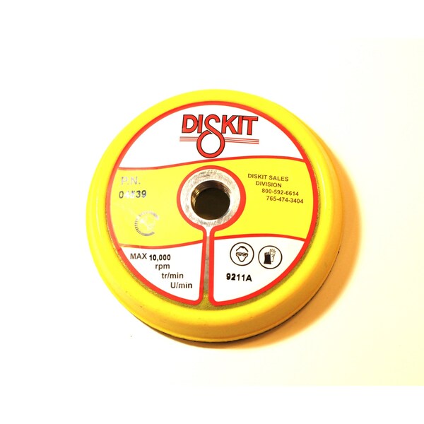 Diskit Diskit Abrasive Sanding Pad 04539: Extra Firm, 4", hook, 0 Hole, Flex Profile MADE IN USA 04539 - main