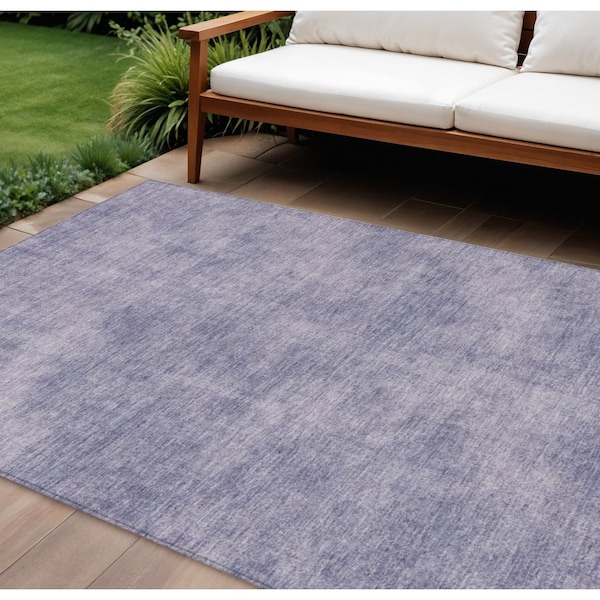 Homeroots 10' X 14' Purple Washable Indoor Outdoor Area Rug 598859 - main