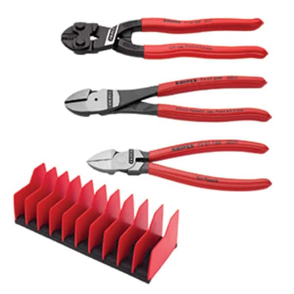 Knipex Cutting Pliers Set with Free 10 Piece Tool Holder - 3 Piece KNT-9K0080137US - main