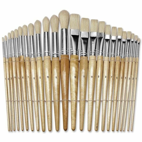 Creativity Street BRUSH, PAINT, WOOD, RND/FLT, 24PK 5172 - main