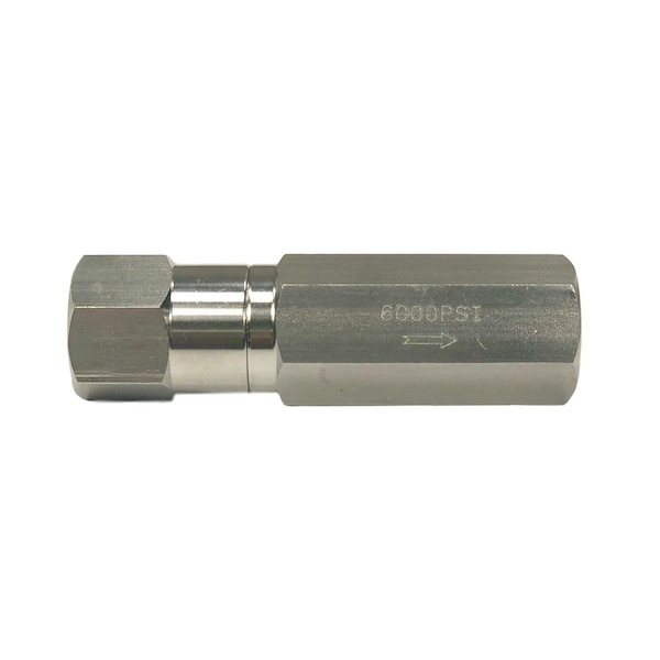 Discover 1/4 in. FxF Stainless Steel Inline Check Valve 101137 - main