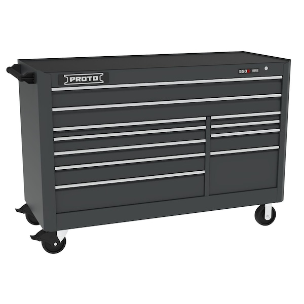 Proto 550 Series Rolling Tool Cabinet, 11 Drawer, Dual Black, Steel, 66 in W x 27 in D x 46 in H J556646B-11DB - main