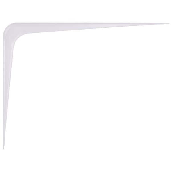 Prosource Shelf Bracket, 110 lb/Pair, 10 in L, 8 in H, Steel, White 21140HL-PS - main
