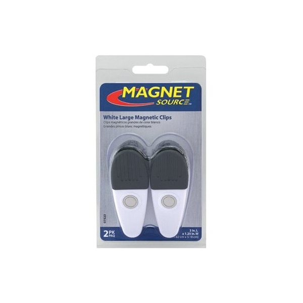 Magnet Source 2Pk Lg Wht Magnet Clips 07523 - main