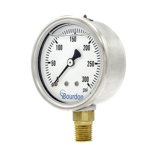 Bourdon Pressure Gauge, 1/4 in NPT, Bottom Location MAX3-D52.H25 - main