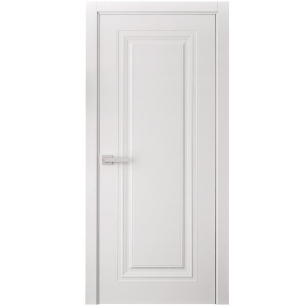 Sartodoors Interior Door 32 x 96 inches, BASIC 9111 White, Single Regular Panel Frame Handle, Bathroom Bedro BASIC9111ID-SKIN-3296 - main