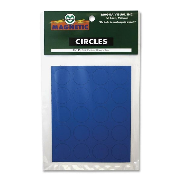 Magna Visual Magnetic Round Indicators, Blue, PK20 FI-125 - main