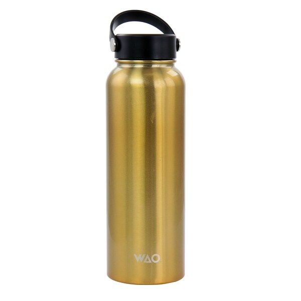 Wao 38 Ounce Stainless Steel Insulated Thermal Bottle with Lid in Dark Gold 131022.01 - main