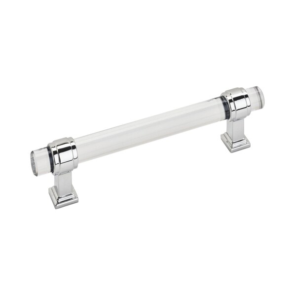 Amerock Glacio 5-1/16 in 128 mm Center-to-Center Clear/Polished Chrome Cabinet Pull BP36655C26 - main
