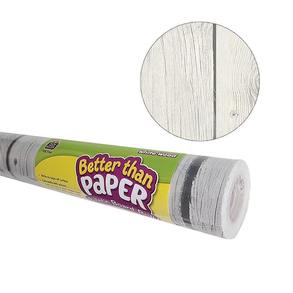 Teacher Created Resources White Wood Better Than Paper, 4PK TE101713 - main