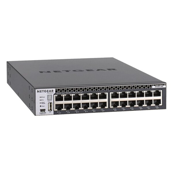 Bzbgear Netgear ProSafe M4300 24G Managed Switch 24x10GbE 24 Ports Manageable 10GBase-T, 10GBase-X Layer 4 NET-M4300-24X-PC - main