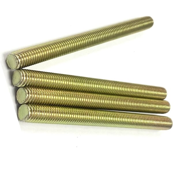 Zmg Fasteners Plus 1/4 - 20 X 12" FULLY THREADED STRAIGHT ROD SAE GR 8 J429 ZINC TRIVALENT YELLOW 2045942 - main