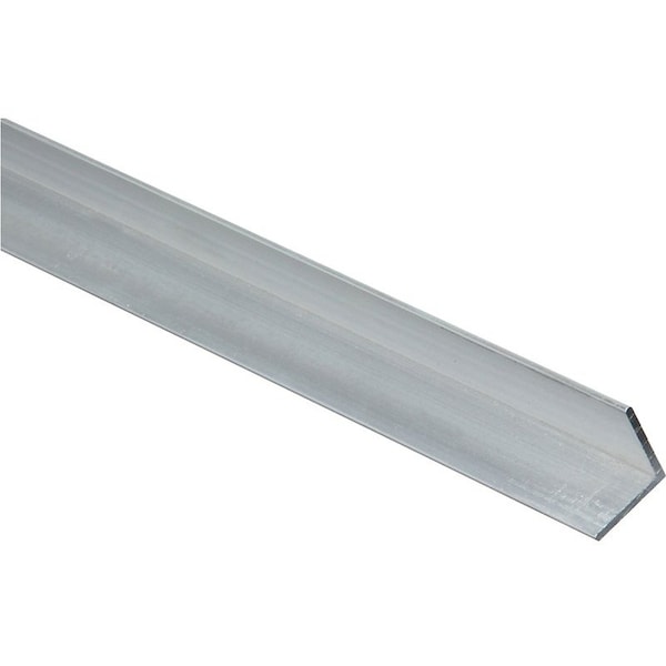 Stanley 4203BC Series Angle Stock, 34 in L Leg, 96 in L, 116 in Thick, Aluminum, Mill N258-285 - main