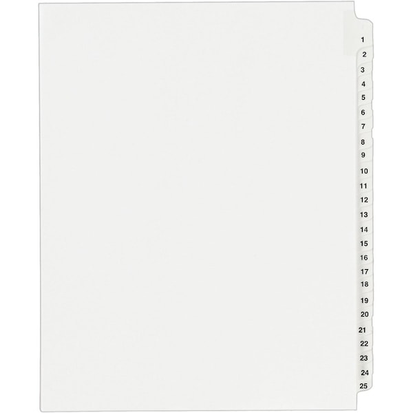 Avery Index, Legal, Sdtab, 1-25 25PK AVE01330 - main