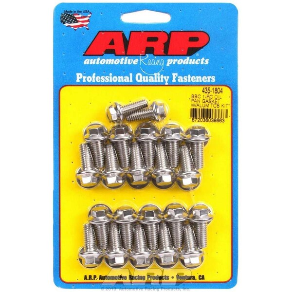 Arp 435-1804 6 Point Stainless Steel Oil Pan Bolt Kit for Big Block Chevrolet ARP435-1804 - main
