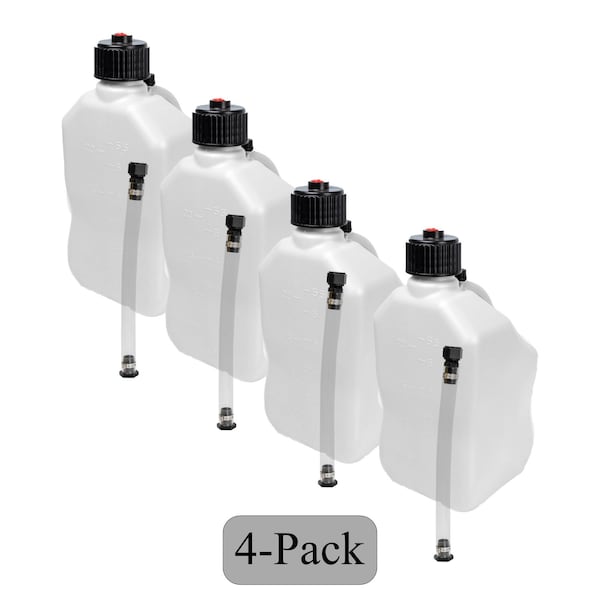 Bushman U-Jug Multi-Purpose 5.5 Gallon Utility Storage Jug - White - 4 Pack UJUG-WHT-4PK - main