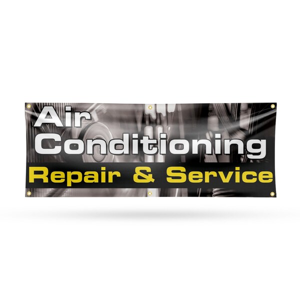 Signmission AC Repair & Service, 24 Inch x 72 Inch, Vinyl Banner B-72-30452 - main
