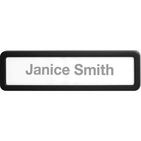 Lorell Cubicle Nameplate Black 80669 - main