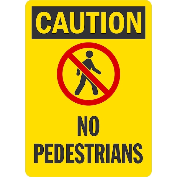 Lyle No Pedestrians, 5x7, Engineer Grade, Yellow G-16843-ED_5x7 - main