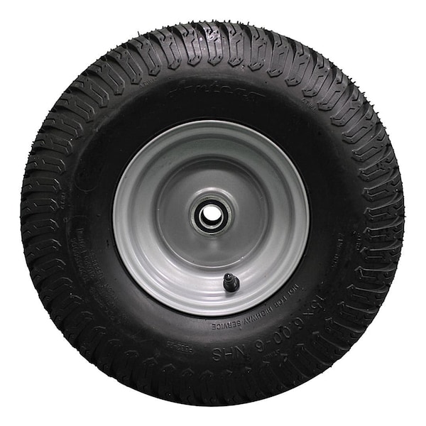 Antego 15 x 6-6 in Lawn Mower Tire & Wheel Assembly, Gray, 4 PK A6451240500304156006 - main