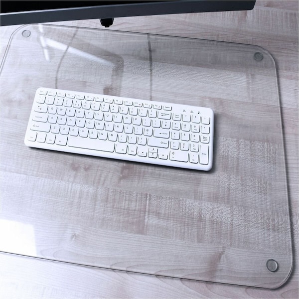 Floortex Usa Desktex Glass Desk Pad - 19in x 24in FCDE1924G - main