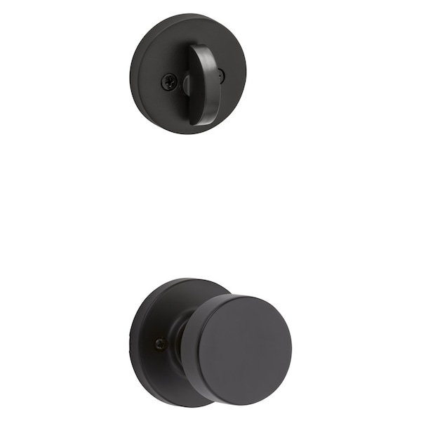 Kwikset Pismo Knob with Round Rose Interior Single Cylinder Handleset Trim for Both 800 and 687 Series 966PSKRDT-514.UNIV - main