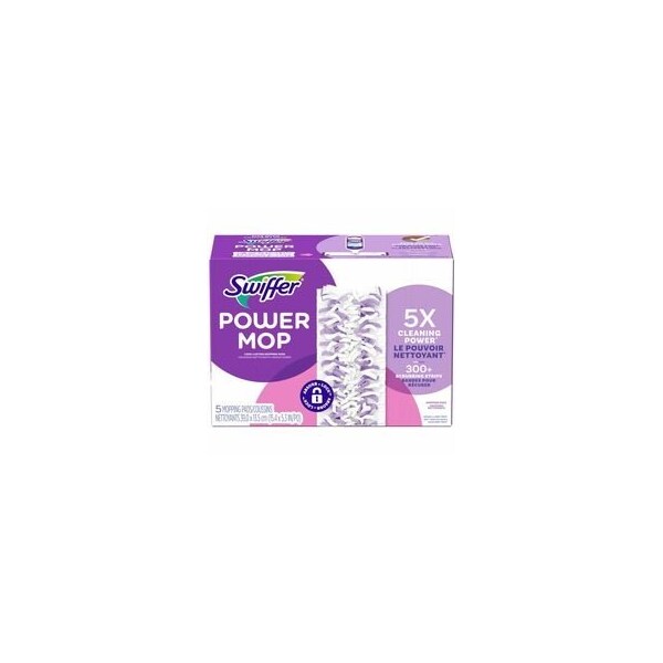 Swiffer PowerMop Mopping Pads, Purple, 5 / Box, 4PK 8188 - main