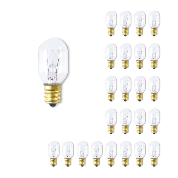 Bulbrite 15w T7 Clear Dimmable (E12) Candelabra Screw Base Warm Wht Lght Incandescent Lght Bulb, 2700 K, 25PK 861283 - main