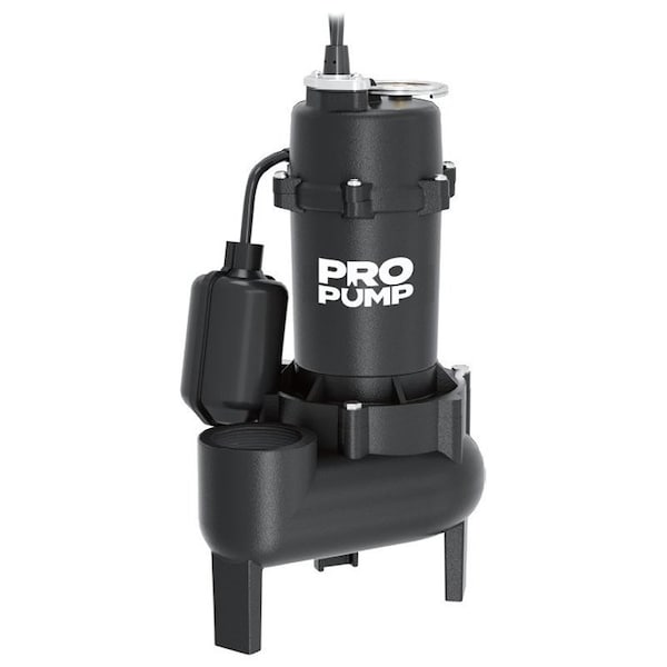 Propump Sewage Pump, 1-Phase, 7.4 A, 115 V, 1/2 hp, 2 in Outlet, 18 ft Max Head, 6500 gph, Cast Iron SW05001T - main