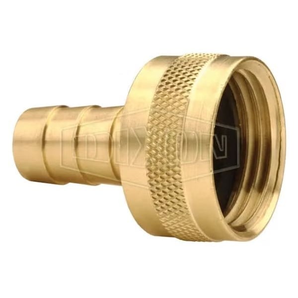 Dixon Short Shank Coupling with Round Nut, 1/2 in x 3/4-11-1/2 Nominal, Hose Barb x FGHT End Style, 1.63 i 5860812C - main