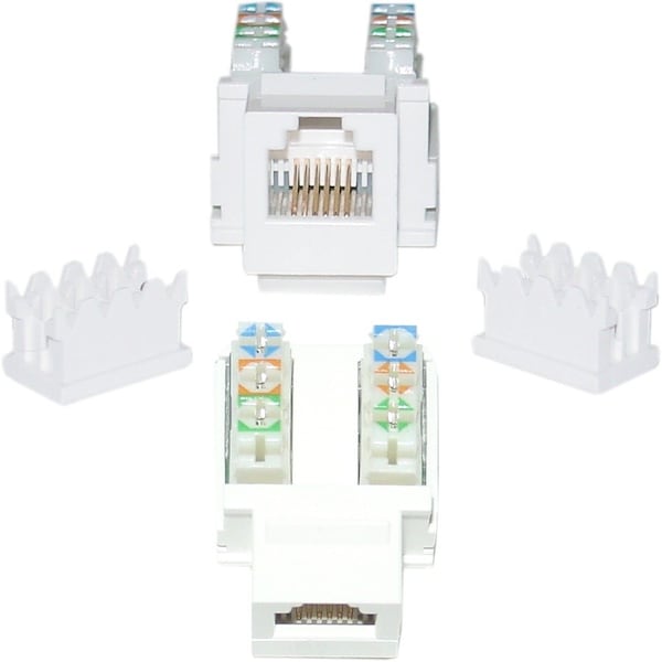 Cable Wholesale Keystone Insert, White, Phone/Data Jack, RJ11 / RJ12 Female to 110 Type Punch Down 320-120WH - main