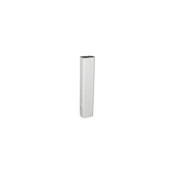 Amerimax Home Products Gutter Downspout Extension, White Galvanized Steel, 15-In. 33075 - main