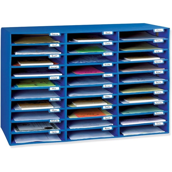 Pacon Classroom Keepers® Mailbox, 30-Slot, Blue, 21 H x 31.63 W x 12.75 D 001318 - main