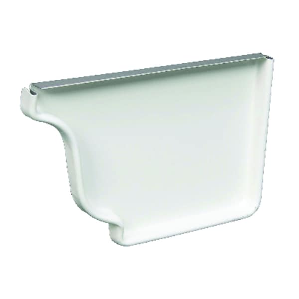 Amerimax Home Products Amerimax 5 in. H X 3.5 in. W X 5 in. L White Aluminum K Right End Cap 27206 - main