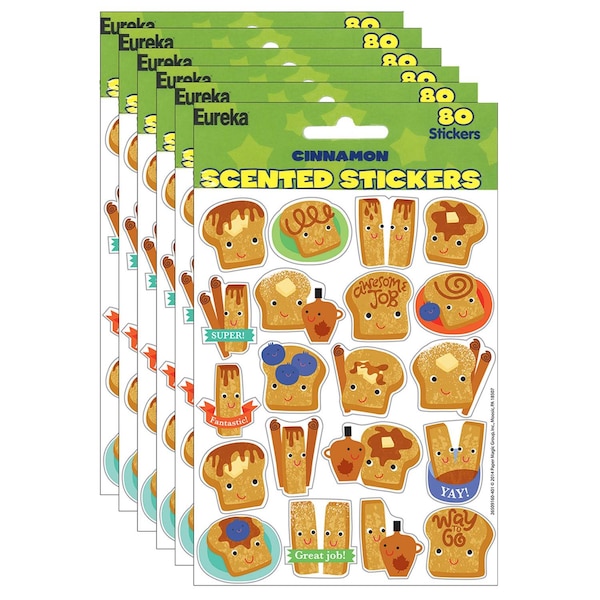 Eureka Cinnamon Scented Stickers, 80 Stickers Per Set, 6PK 650916 - main