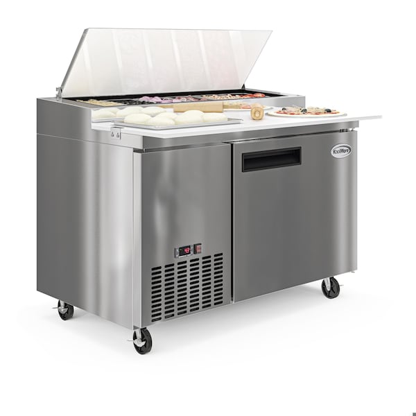 Koolmore 50 in. One Door Commercial Pizza Prep Refrigerator in Stainless-Steel KM-RPPS-1DSS KM-RPPS-1DSS - main