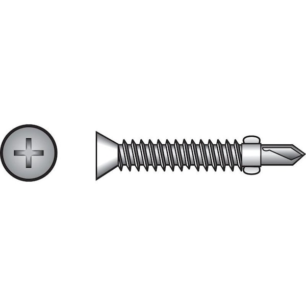 Hillman No. 10-24 X 1 in. L Phillips Wafer Head Self-Drilling Screws w/Wings, 100PK 560661 - main