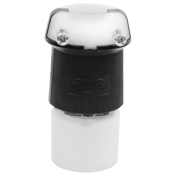 Hubbell Wiring Twist-Lock 20A 125V 2-Pole 3-Wire L5-20R Female Connector, Black/White HBL2313 - main