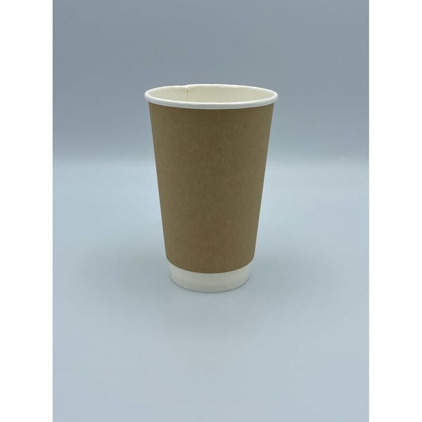 Empress Double Wall Paper Hot Cup 16 oz Kraft, 500PK EHCDW16-K - main