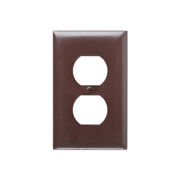 Pass & Seymour Brn 1G 1Dplx Wall Plate TP8CC25 - main