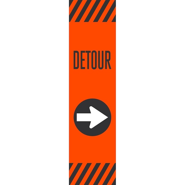 Lyle Detour w/right arrow, 7.5x29.5, Engineer Grade, Orange G-16963-ED_7.5x29.5 - main