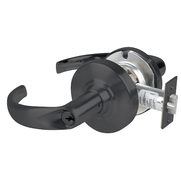 Schlage Grade 1 Entrance/Office Lock, Sparta Lever, Standard Cylinder, Matte Black Finish, Non-Handed ND50PD SPA 622 - main