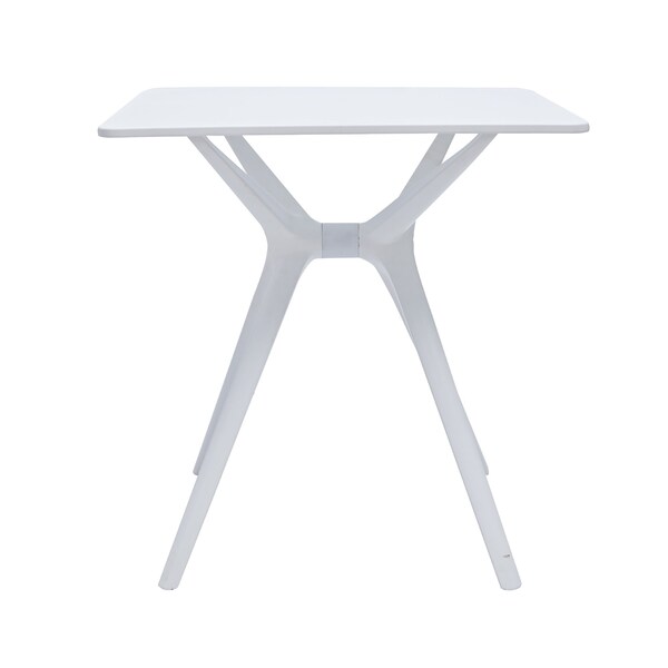 Homeroots 28" White Heavy Duty Plastic Trestle Base Dining Table 555198 - main