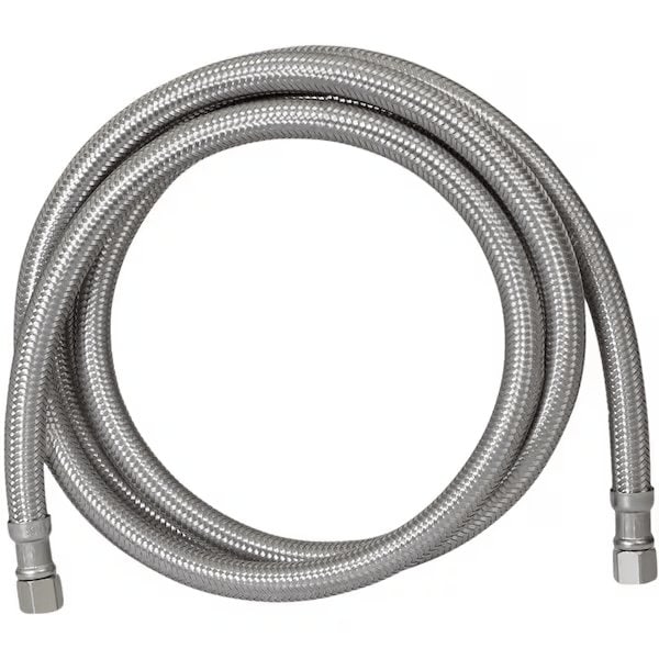 Ironwerks Designs 1/4" OD x 1/4" OD x 24" Stainless Steel Ice Maker Connector, 5PK ICE1002-5PK - main
