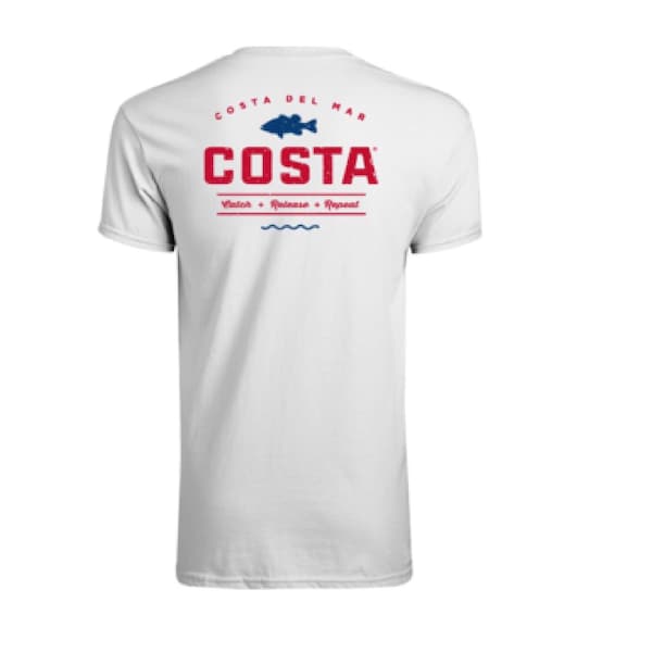 Costa L Short Sleeve Men's Crew Neck Blue/Red/White Topwater Tee Shirt FQA400026-1A6L - main